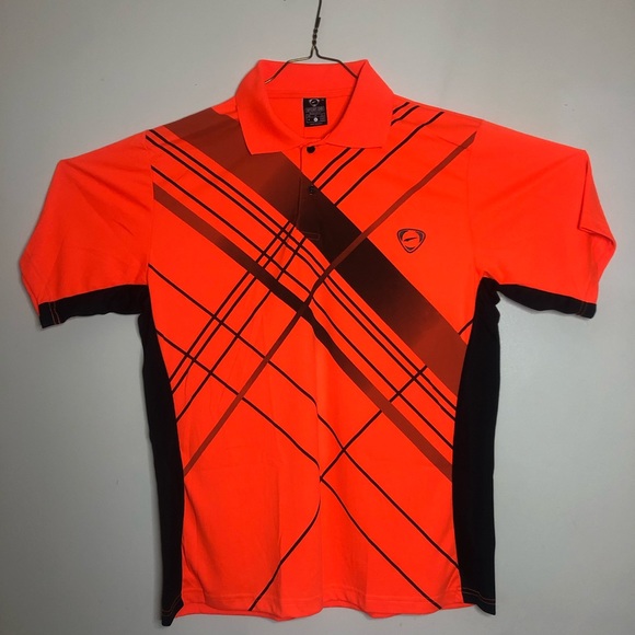 Sport-Dri Regular Fit Men’s Black & Orange Short Sleeve Activewear Athletic Top - Picture 6 of 6